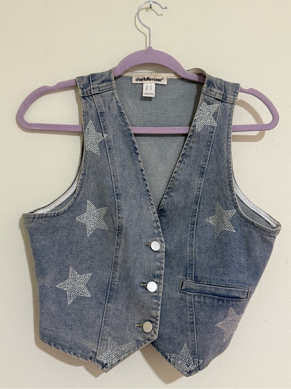 Women denim vest